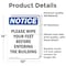 Signmission Please Wipe Your Feet Before Entering, 10 in W x Rectangle, Vinyl Decal OS-2PACK-NS-D-1014-V-17659 - alternate 3